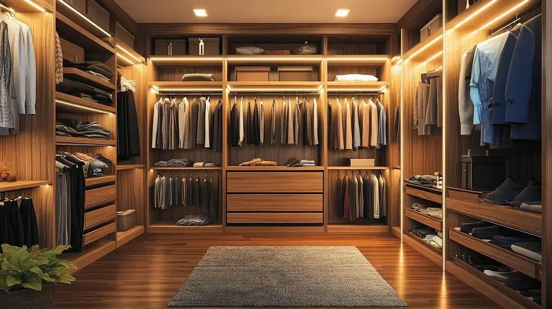 Cuidados e manutenção do closet aberto