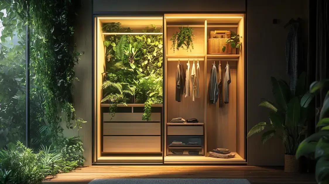 Iluminação ideal para seu closet