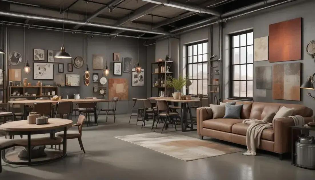 Cores e acabamentos para um estilo industrial