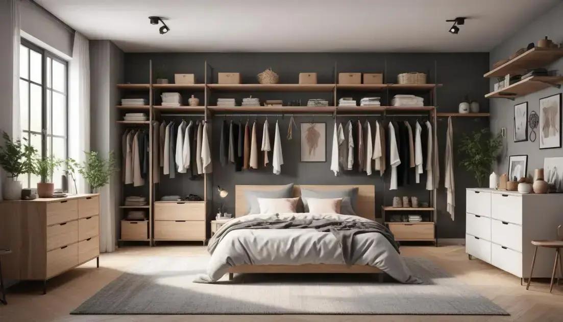 Estilos de decoração para closets abertos