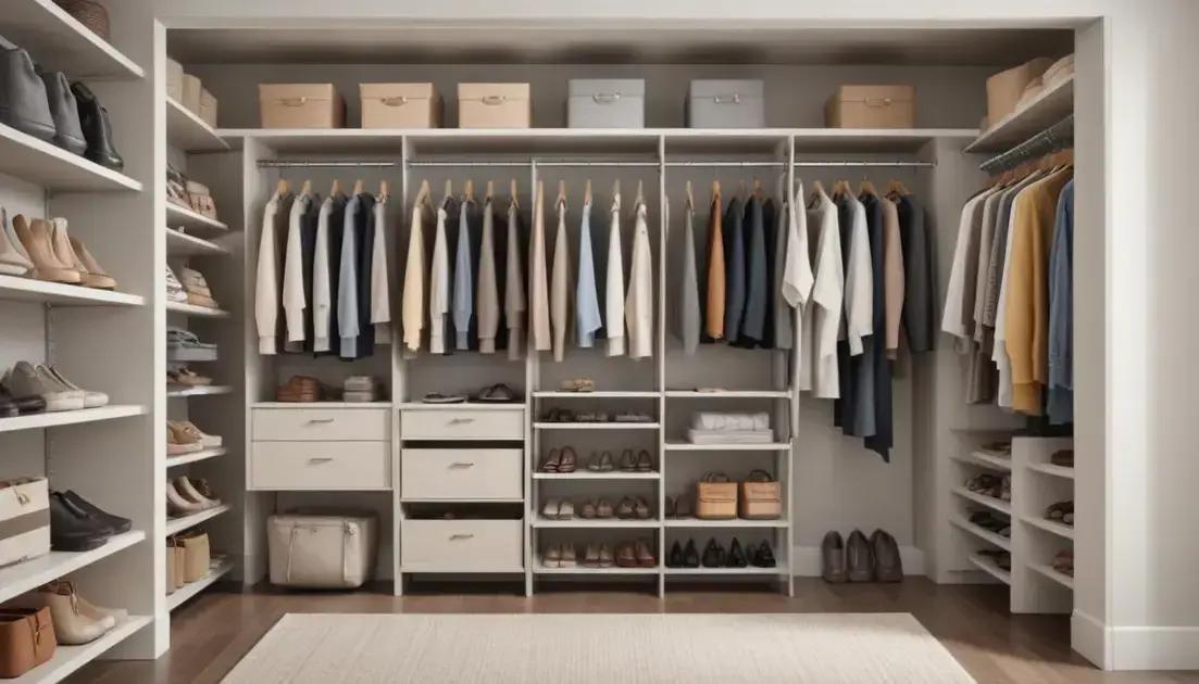 Dicas de organização eficazes para closets abertos