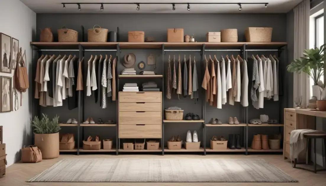 Estilos de closets abertos que estão em alta