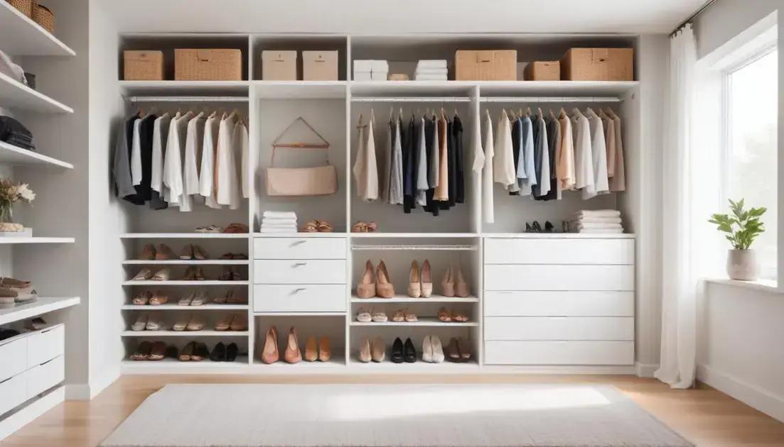Vantagens de um closet aberto em comparação ao tradicional