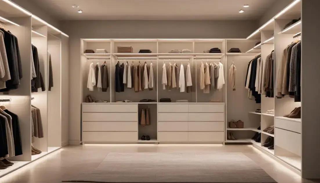 Iluminação ideal para closets abertos