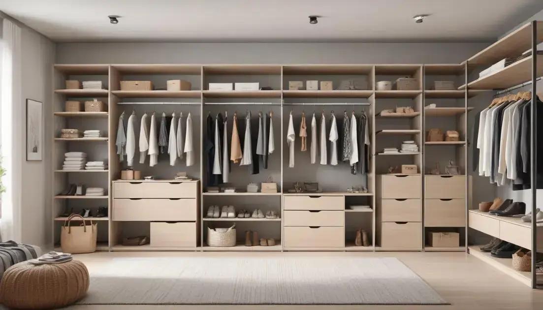 Benefícios de closets abertos
