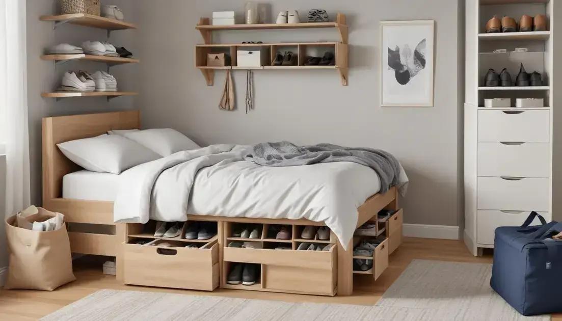 Ideias de armazenamento sob a cama