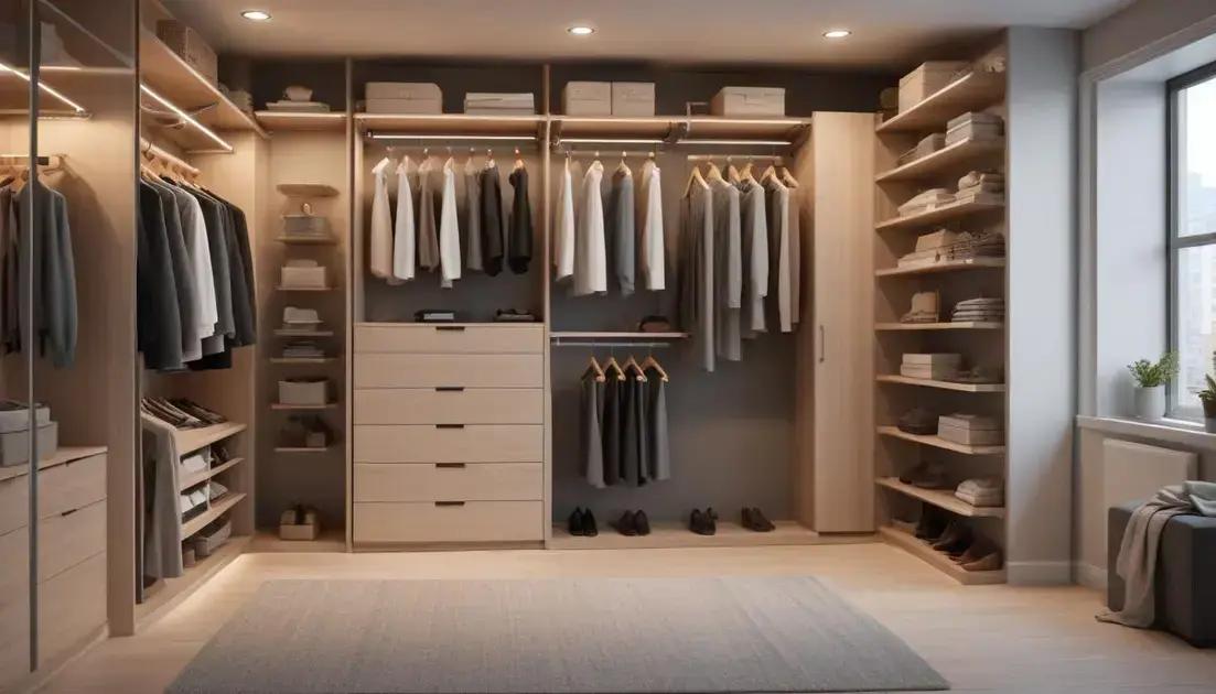 Como otimizar o espaço com um closet inteligente