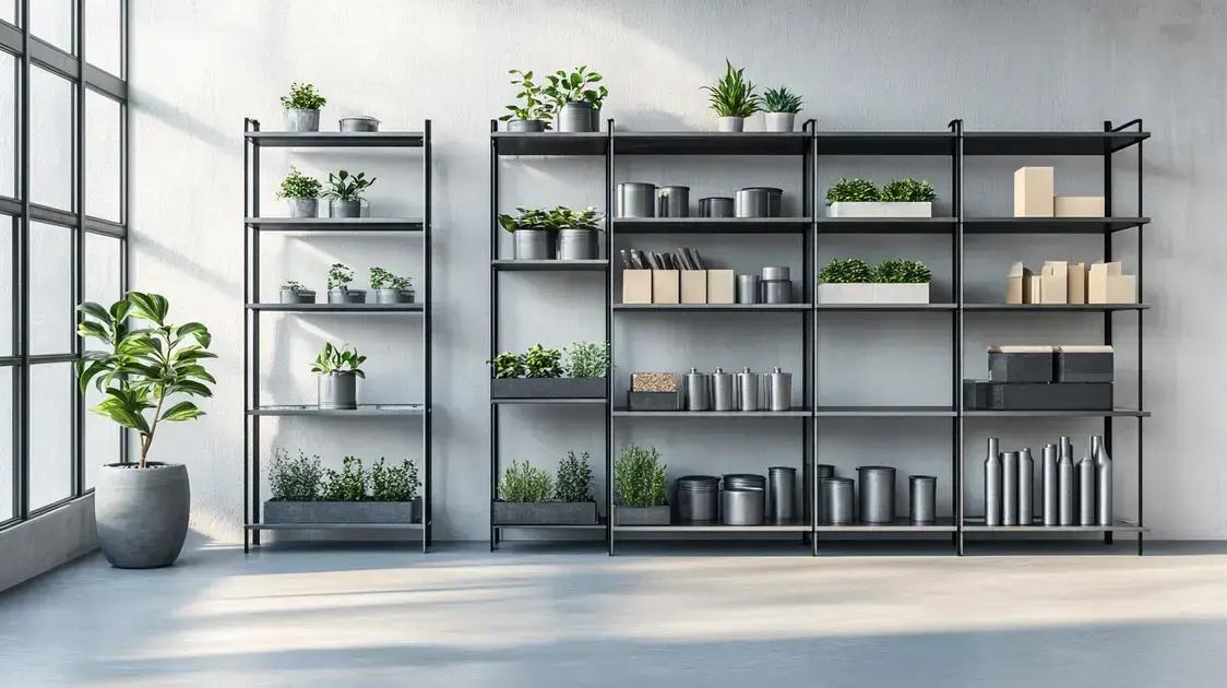 
Diferentes Tipos de Prateleiras Metálicas Disponíveis